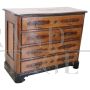 Antique Louis XIV baroque chest of drawers in walnut, 17th century  