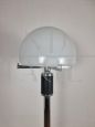 1960s floor lamp in chromed steel and glass