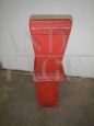 60s rustic chair in red lacquered spruce