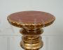 Antique Louis Philippe Neapolitan pedestal planter in gilded and carved wood