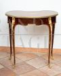 Antique Napoleon III bean-shaped side table or desk in fine exotic woods