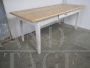 Vintage kitchen table in white lacquered fir wood, 1970s