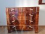 1940s Italian art deco dresser in walnut briar