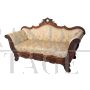 Antique Louis Philippe sleigh sofa, mid 19th century