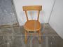 Vintage beech wood bistro chair, 1950s