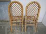 Pair of vintage 70s bamboo chairs