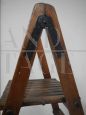 Vintage stepladder in larch wood, Italy 1960s