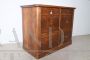 Antique small walnut reception counter with large drawers, Italy 1900s