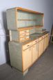 Large two-tone green and wood printed 1960s buffet sideboard