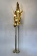 Brass palm-shaped floor lamp from Italy 1970s