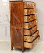 Antique Empire tallboy chest of drawers in walnut from the 19th century