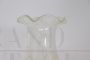 Vintage transparent Murano glass vase with bubbles