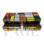 Design low coffee table in colored glass