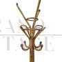 Bamboo and rattan coat stand