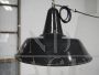 70's industrial lamp in black enamel