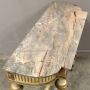 Antique Louis XVI console from the 19th century, carved, lacquered and gilded