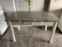 Vintage kitchen table with gray marble top