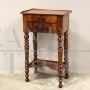 Antique Louis Philippe period bedside table or side table in walnut, 19th century