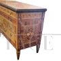 Lombard chest of drawers in antique Louis XVI style with musical inlays