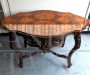 Antique carved biscuit table in walnut from the early 19th century