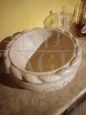 Antique style white marble bowl