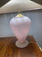 Lamp in lilac Murano glass and brass, 1970s