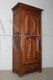 Antique Provençal cupboard or wardrobe in walnut with one door, 18th century     