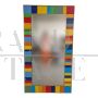 Design mirror covered with multicolored glass tiles