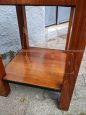 Square art deco coffee table with ebonized top