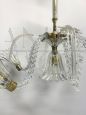 Vintage chandelier attributed to Seguso with 5 bell-shaped lights, 1960s