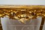 Antique Louis Philippe Neapolitan side table in gilded and carved wood