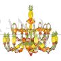 Sumptuous chandelier with triumph of fruit in Murano glass, 16 lights