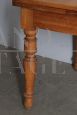 Antique extendable solid elm table, Italy 19th century