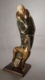 Woman with greyhound, chryselephantine sculpture signed Bertrand