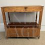 Antique 19th century console sideboard with drawers and bardiglio marble top