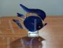 Blue Murano glass fish sculpture attr. Cenedese