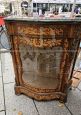 Antique Dutch rounded small display cabinet