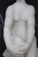 Art Deco woman sculpture in white marble