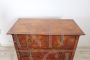 Antique 19th century chest of drawers in walnut feather with small inlays