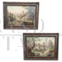 Pair of paintings with bucolic landscapes signed and dated 1890