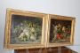 Pair of still life paintings with flowers from 1892, signed