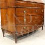 Antique Louis XVI bureau chest of drawers in walnut, Italy 18th century