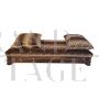 Antique French upholstered bench with two cushions, 19th century