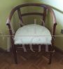 Pair of white art deco tub chairs from the 1930s                            