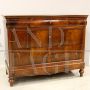 Antique Louis Philippe capuchin chest of drawers in walnut, Emilia - Italy 19th century