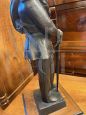 Antique military sculpture with Savoy artilleryman in bronze, 19th century