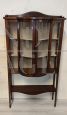 Antique English mahogany display cabinet