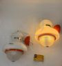 Pair of Arancio orange wall lights by Tronconi 