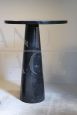 Coffee table by Angelo Mangiarotti in black Marquina marble, Eros series for Skipper