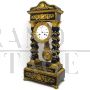 Antique Napoleon III period table pendulum clock in wood and bronze